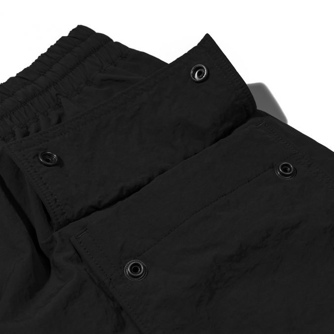 PUCKERING POCKET PANTS  BLACK
