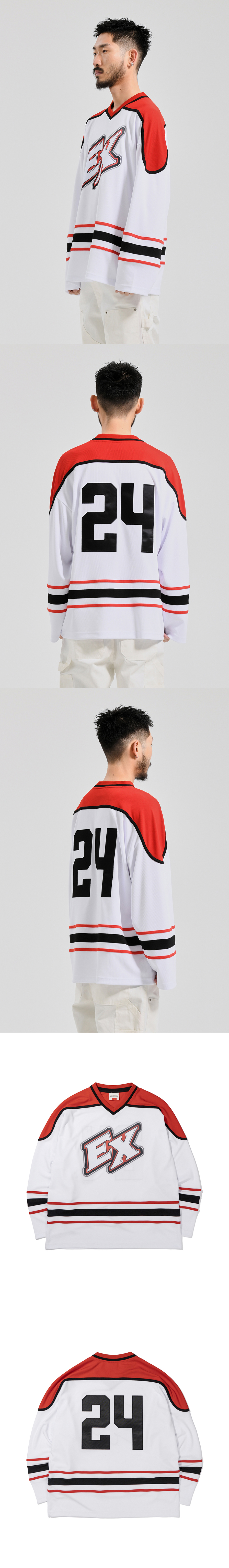 EX HOCKEY JERSEY  WHITE