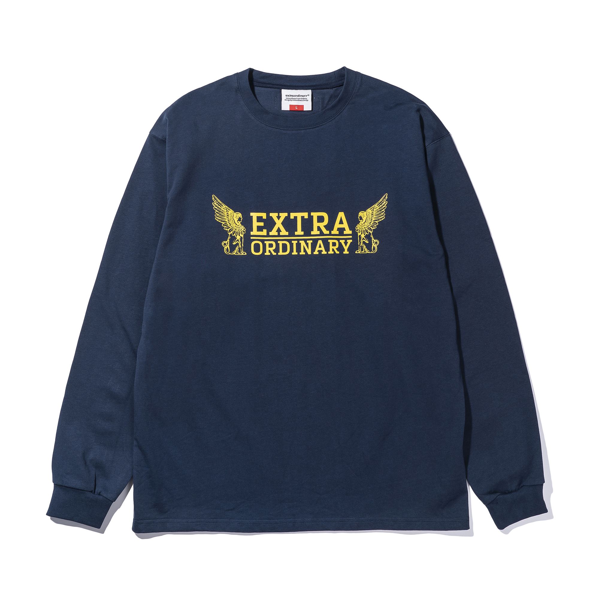 WING LOGO PRINT LONG SLEEVE  NAVY