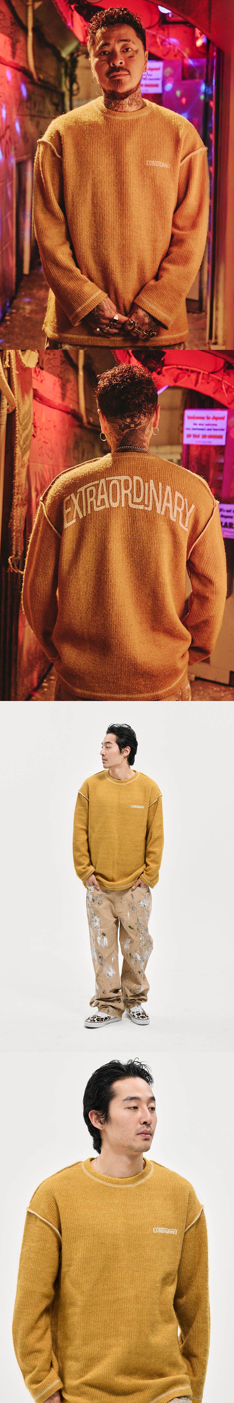 SHORT HAIRY LONG SLEEVE  YELLOW