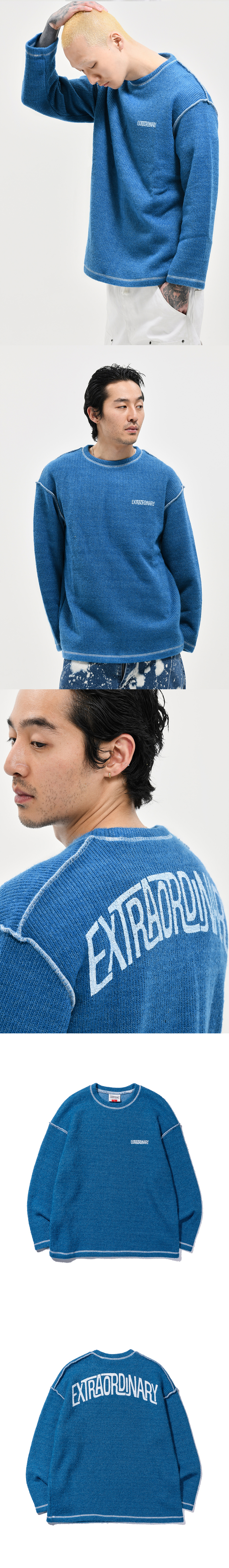 SHORT HAIRY LONG SLEEVE  BLUE