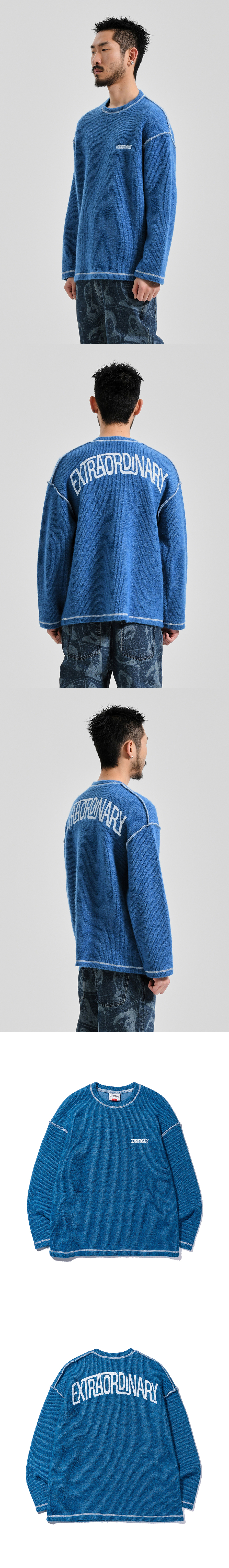 SHORT HAIRY LONG SLEEVE  BLUE