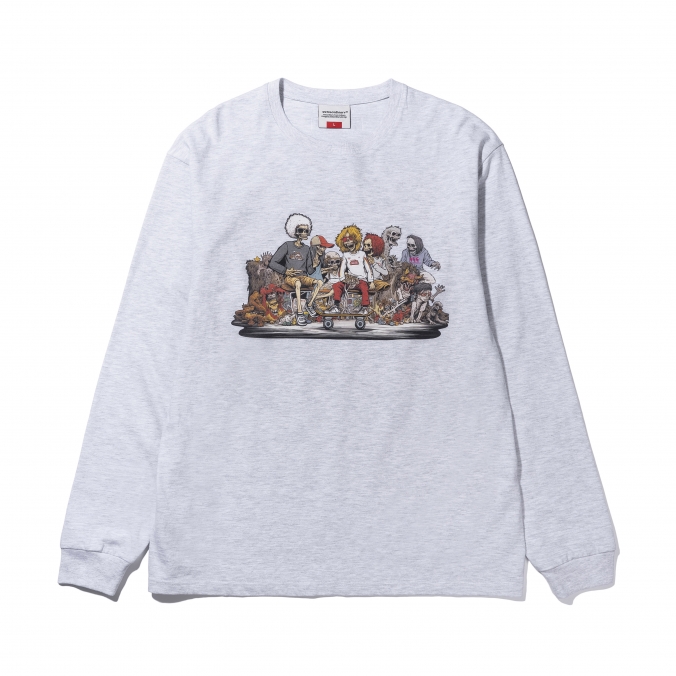 ZOMBIES CREW LONG SLEEVE  L/GREY