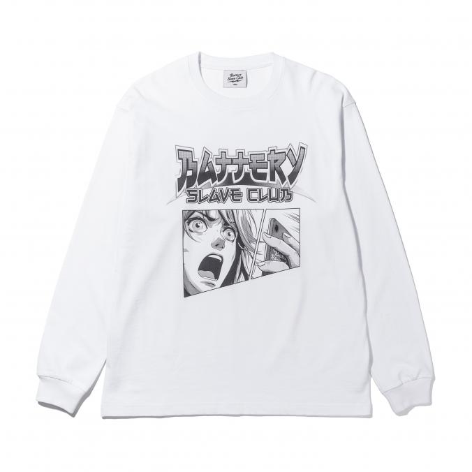 B.S.C ANIME WHITE LONG SLEEVE  WHITE