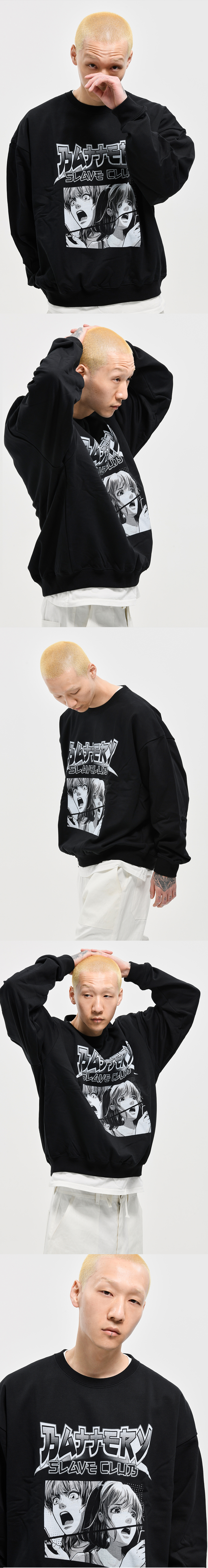 B.S.C ANIME CREWNECK  BLACK