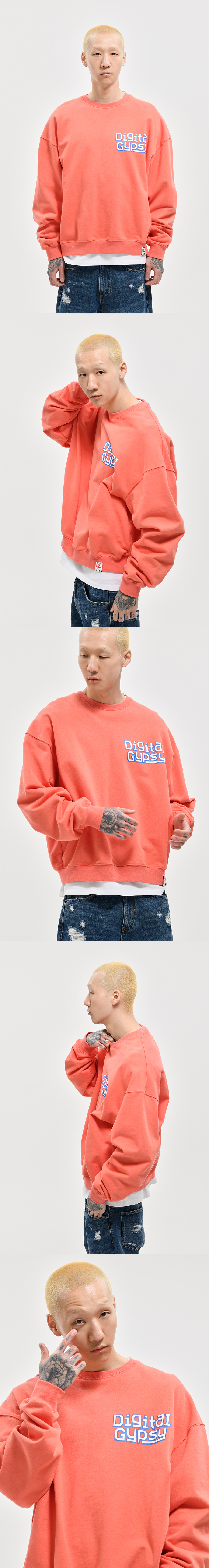 DIGITAL GYPSY PRINT CREWNECK  ORANGE