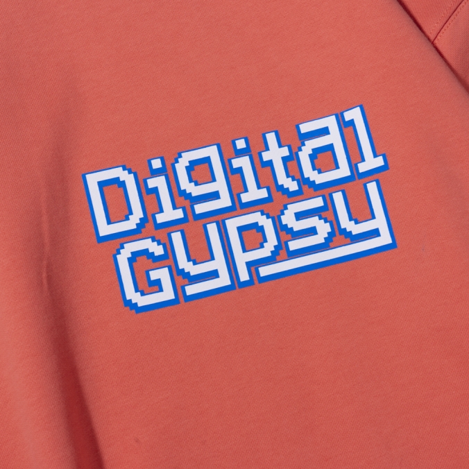 DIGITAL GYPSY PRINT CREWNECK  ORANGE