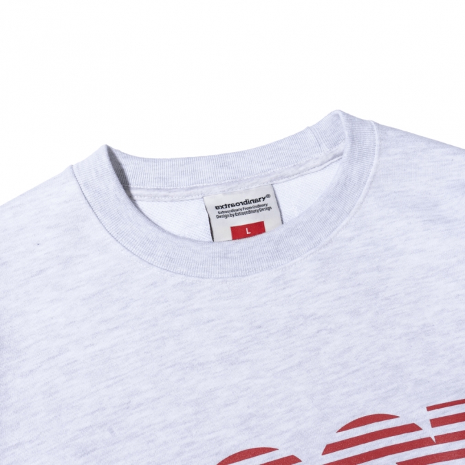 GOOD BAD PRINT CREWNECK  L/GREY