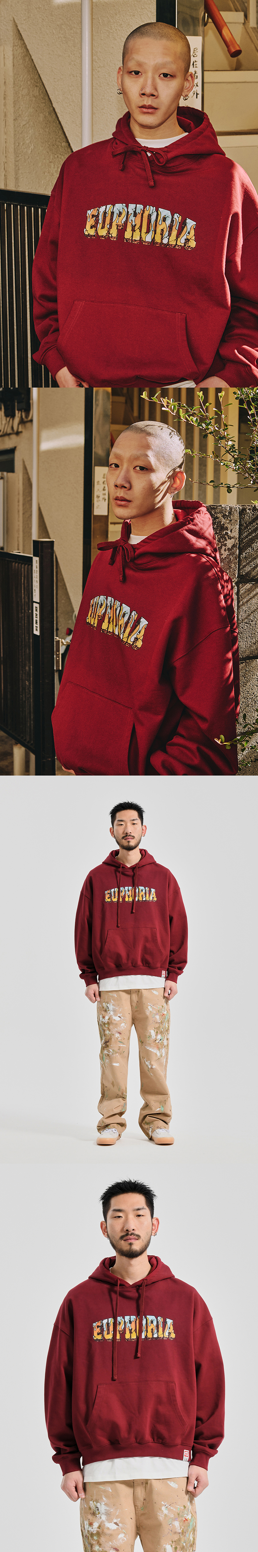 EUPHORIA HOODIE  BURGUNDY