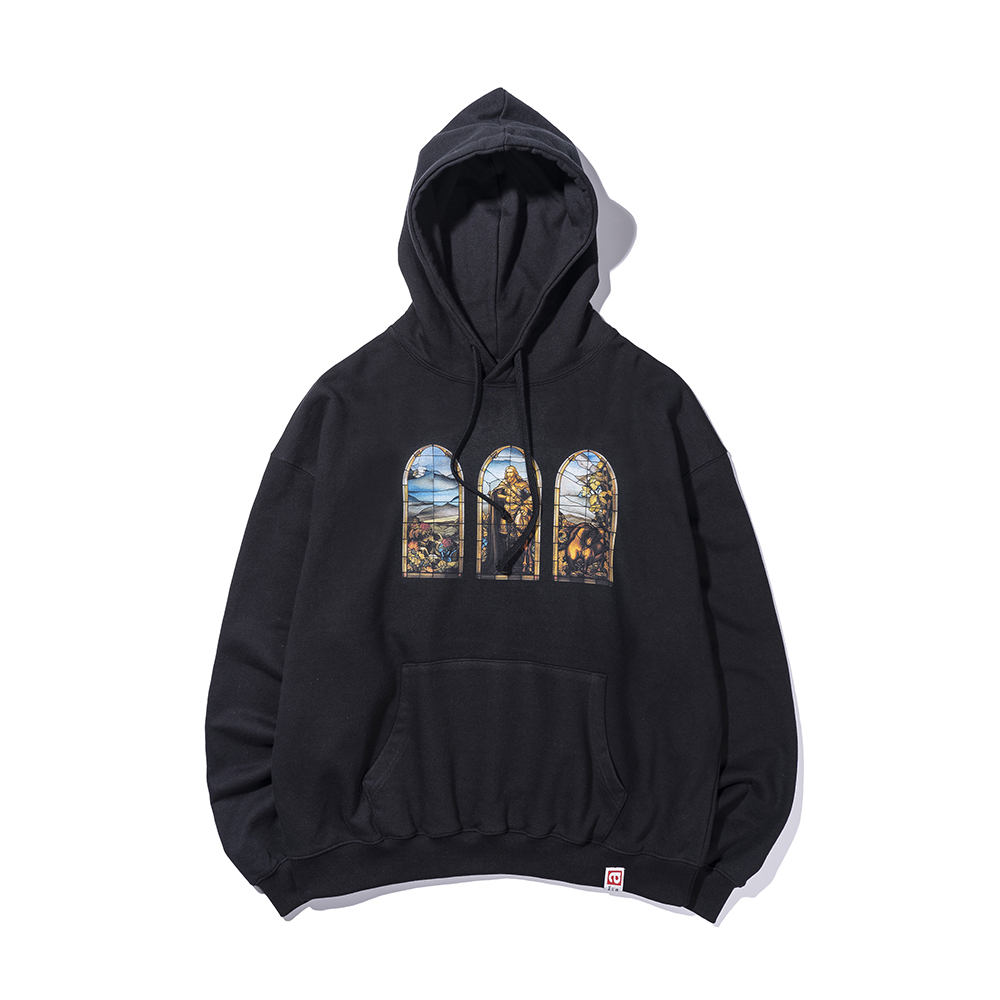 STAINED GLASS HOODIE  BLACK