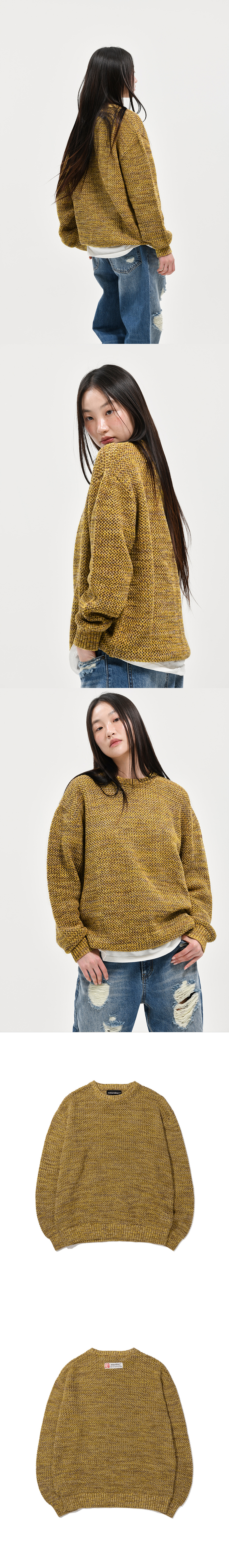 NET MIX SWEATER  YELLOW