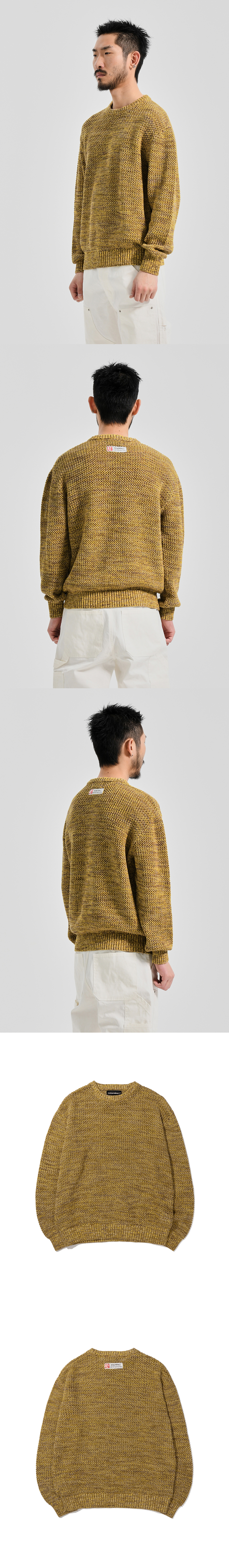 NET MIX SWEATER  YELLOW