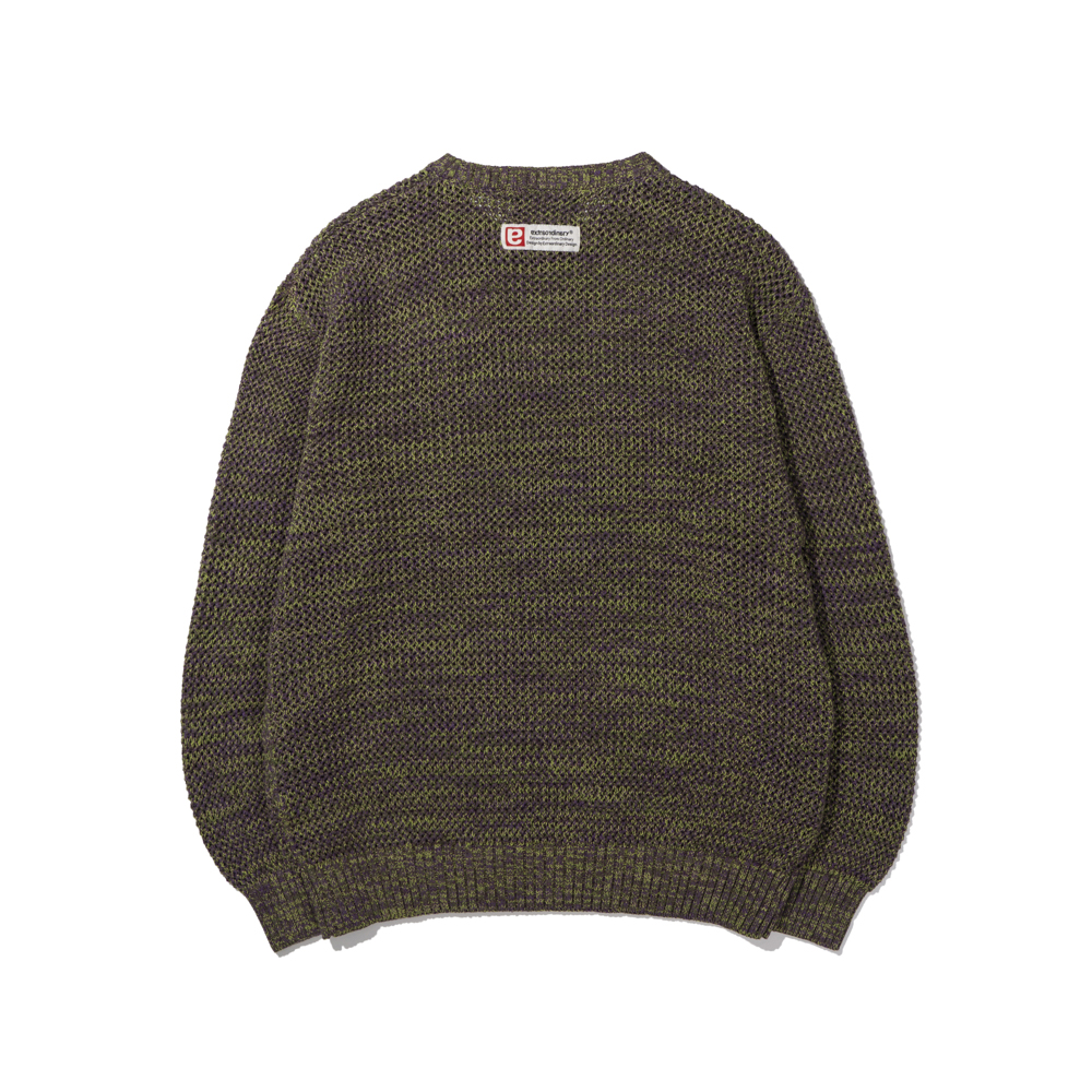 NET MIX SWEATER  GREEN