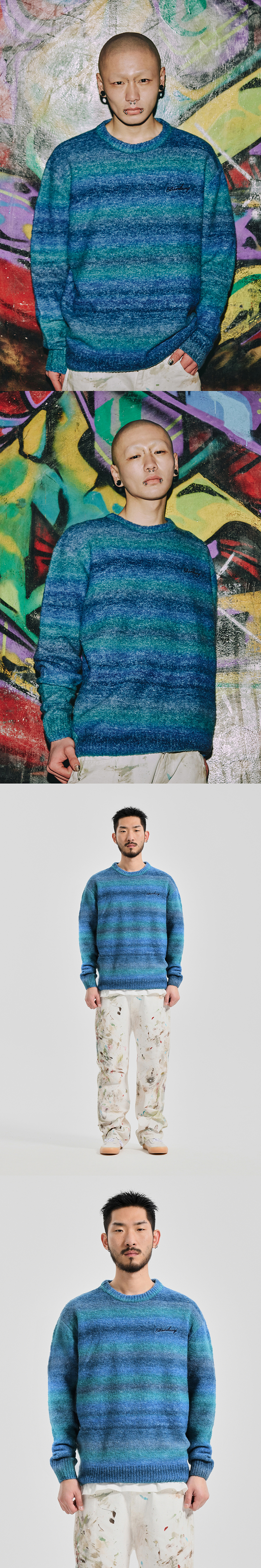 GRADATION SWEATER  BLUE