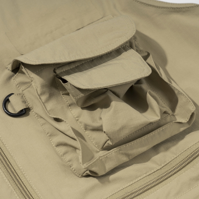 MULTI POCKET FISHING VEST  BEIGE