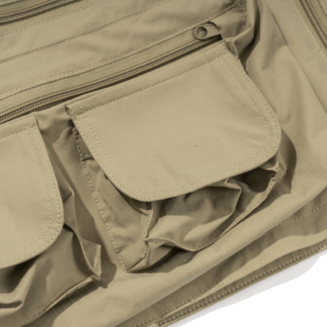 MULTI POCKET FISHING VEST  BEIGE