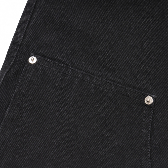 DOUBLE KNEE DENIM BLACK