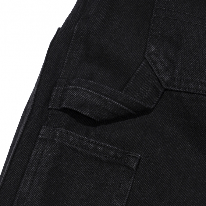 DOUBLE KNEE DENIM BLACK