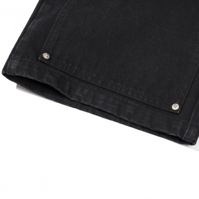 DOUBLE KNEE DENIM BLACK