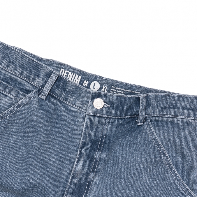DOUBLE KNEE DENIM L/BLUE