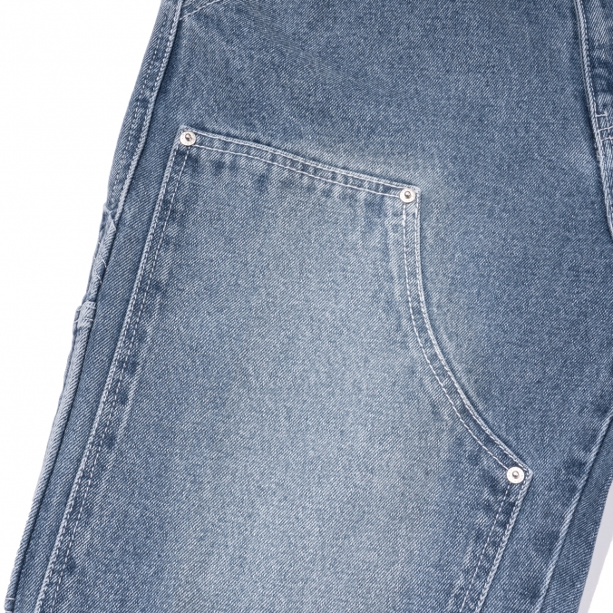 DOUBLE KNEE DENIM L/BLUE