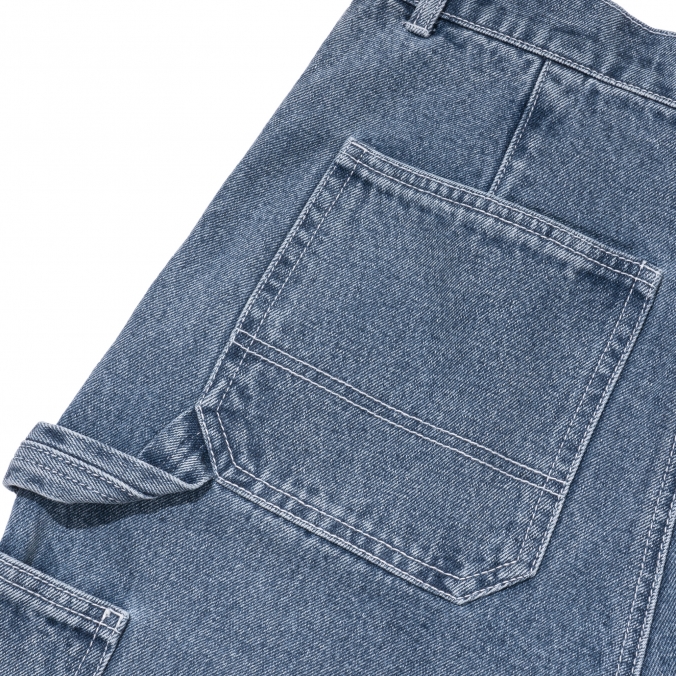 DOUBLE KNEE DENIM L/BLUE