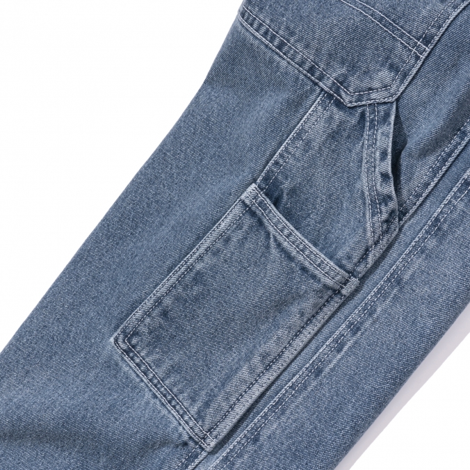 DOUBLE KNEE DENIM L/BLUE