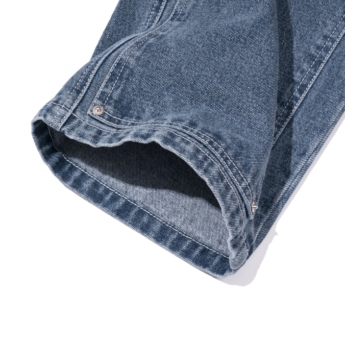 DOUBLE KNEE DENIM L/BLUE