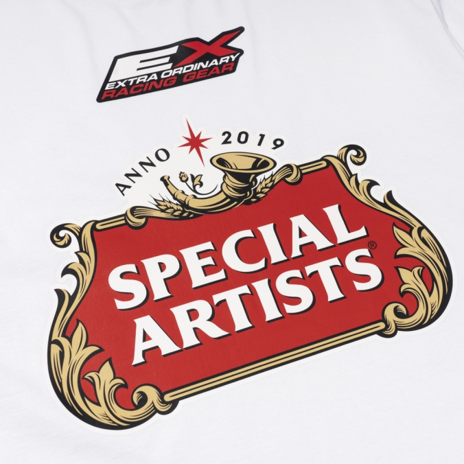 RACING SYMBOL TEE  WHITE
