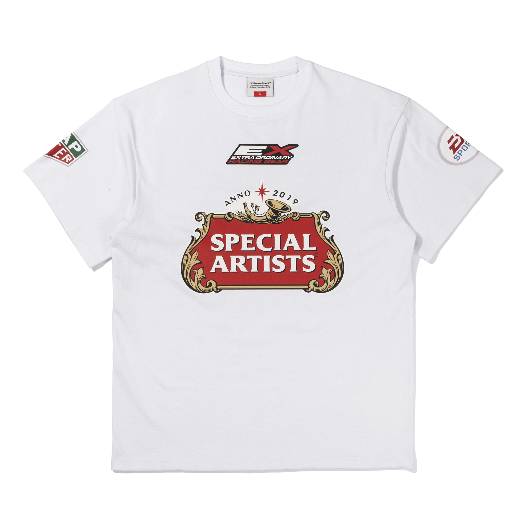 RACING SYMBOL TEE  WHITE