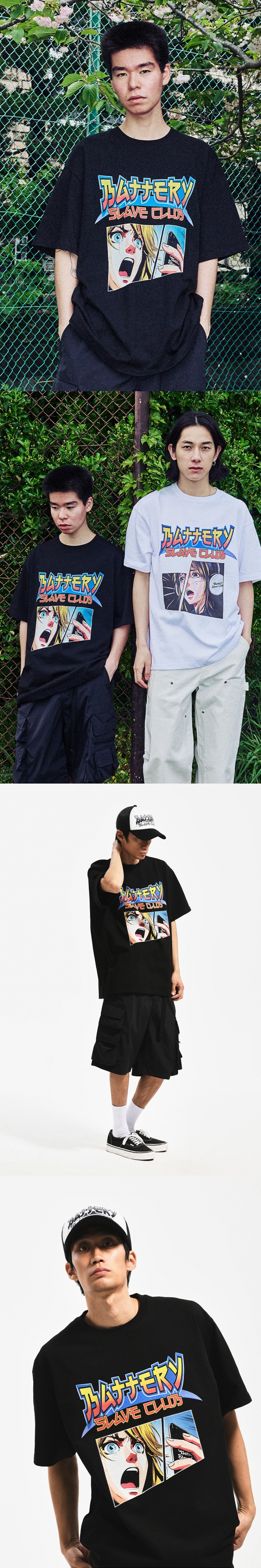 B.S.C ANIME TEE  BLACK