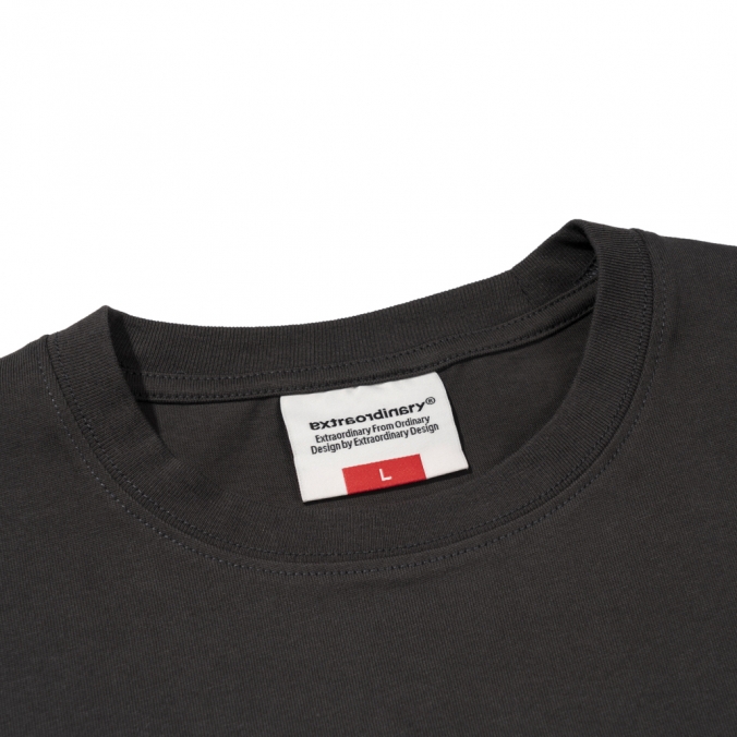 RACING LOGO TEE  CHARCOAL