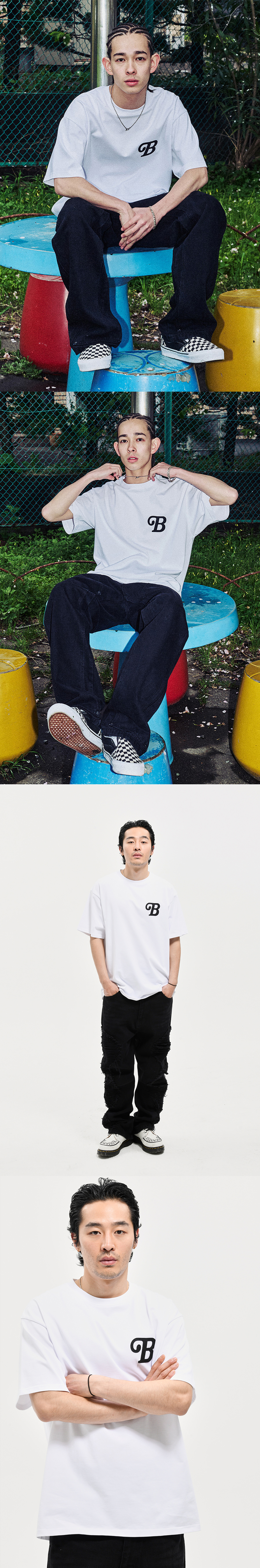 B.S.C SYMBOL TEE  WHITE