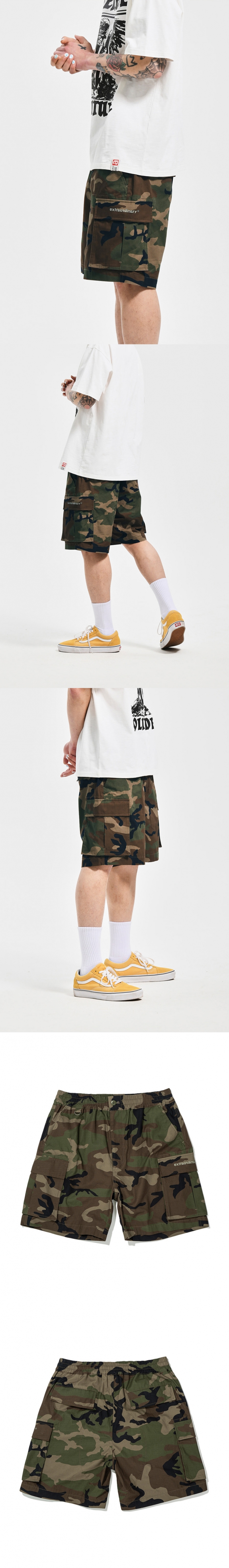 CAMO CARGO RIPSTOP SHORTS  WOODLAND CAMO