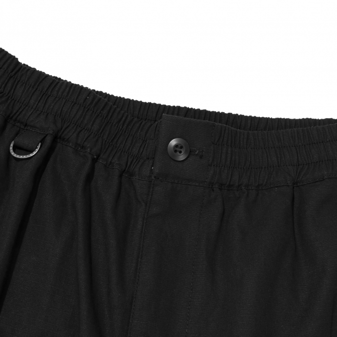 SOLID CARGO RIPSTOP SHORTS  BLACK