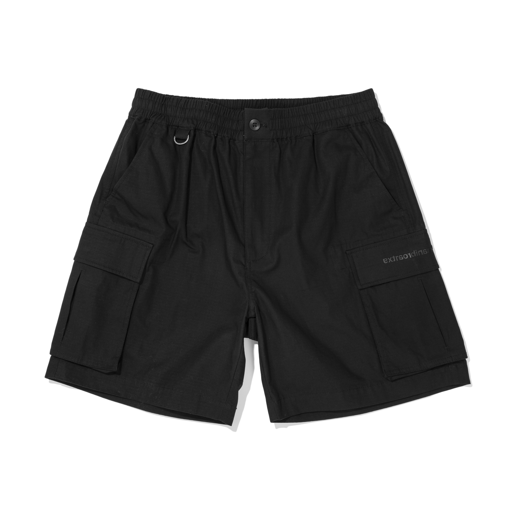 SOLID CARGO RIPSTOP SHORTS  BLACK