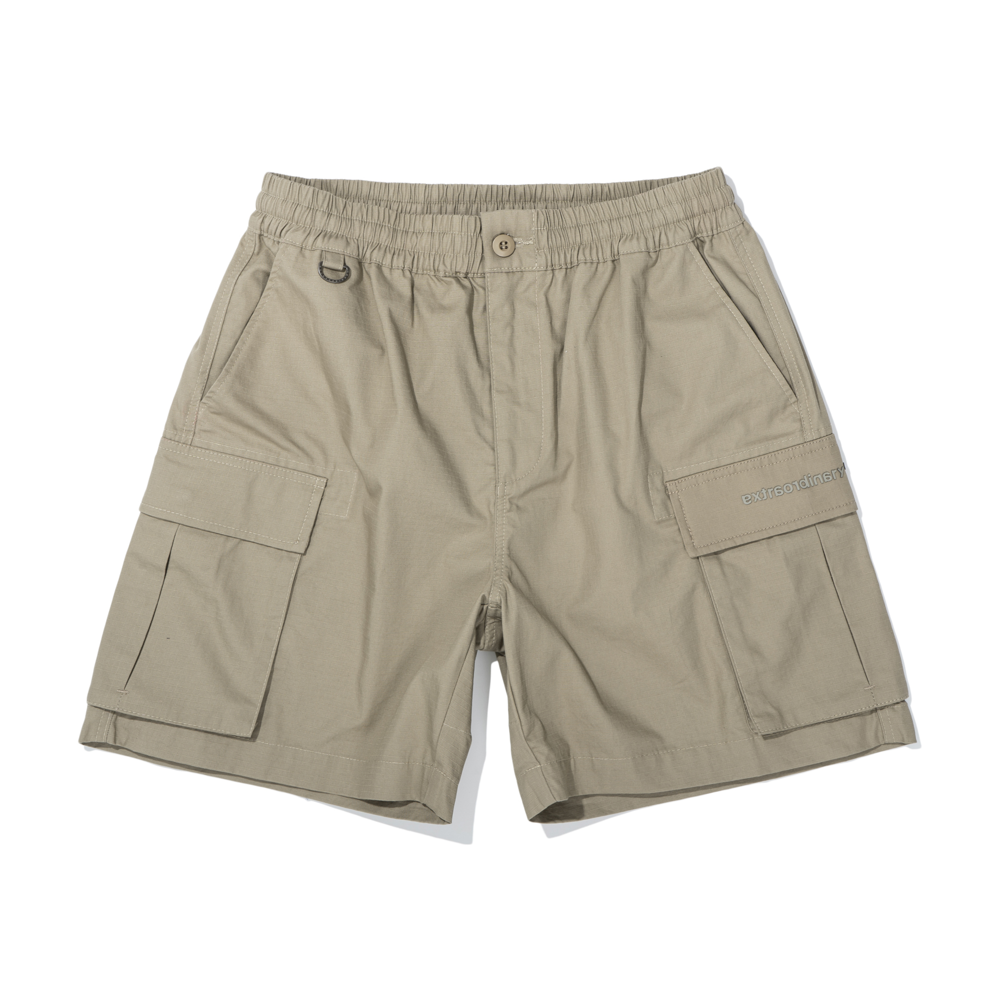 SOLID CARGO RIPSTOP SHORTS  BEIGE