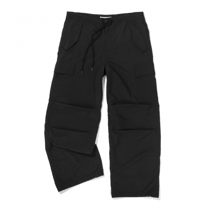 WOMEN PARACHUTE PANTS   BLACK