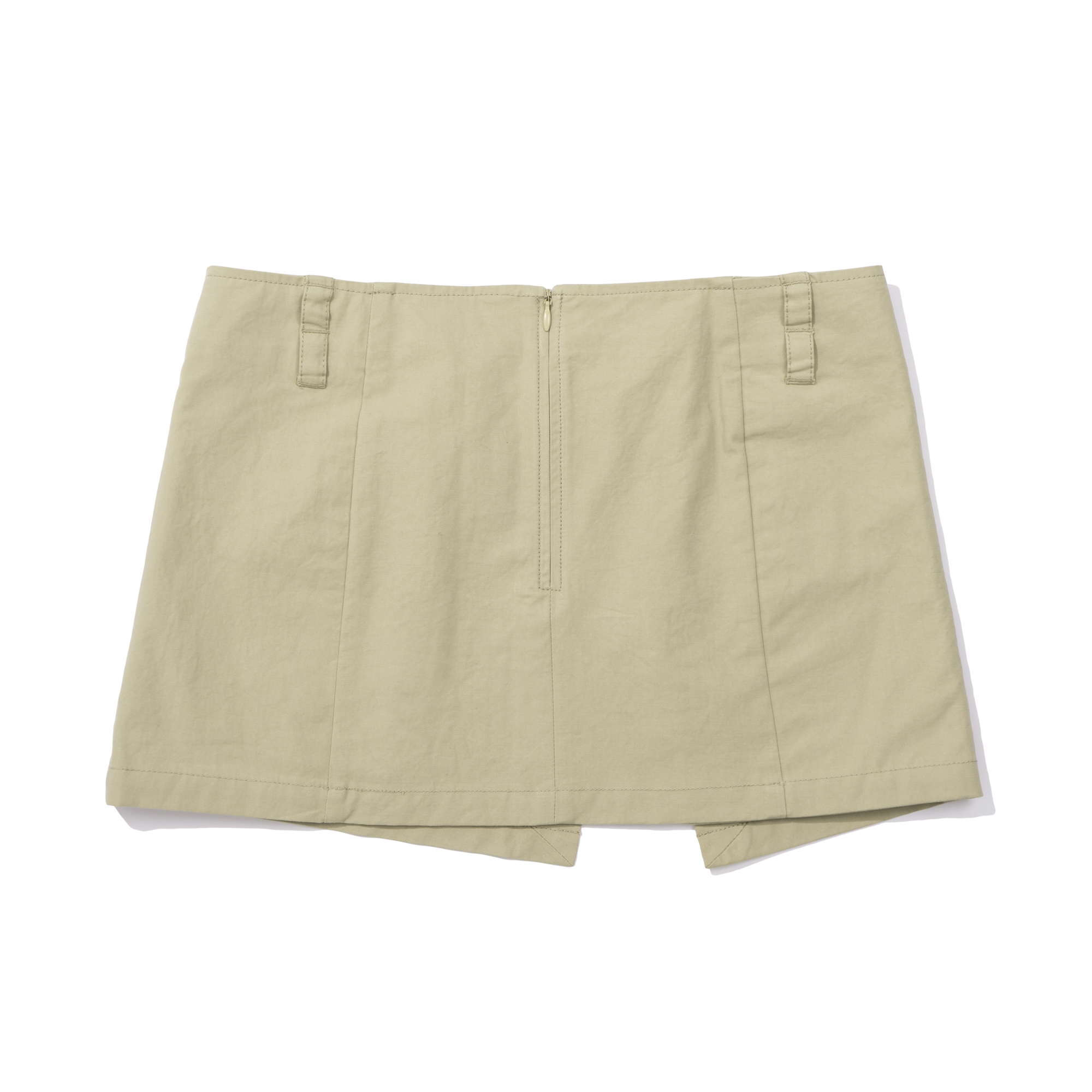 WOMEN CARGO WRAP SKIRT   BEIGE