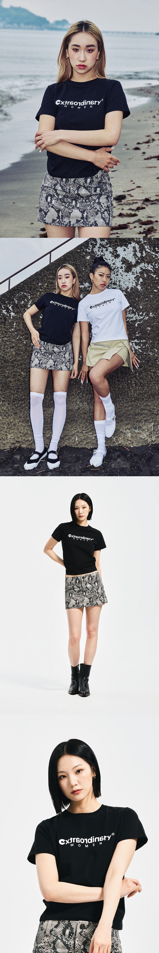 WOMEN BASIC LOGO TEE   BLACK