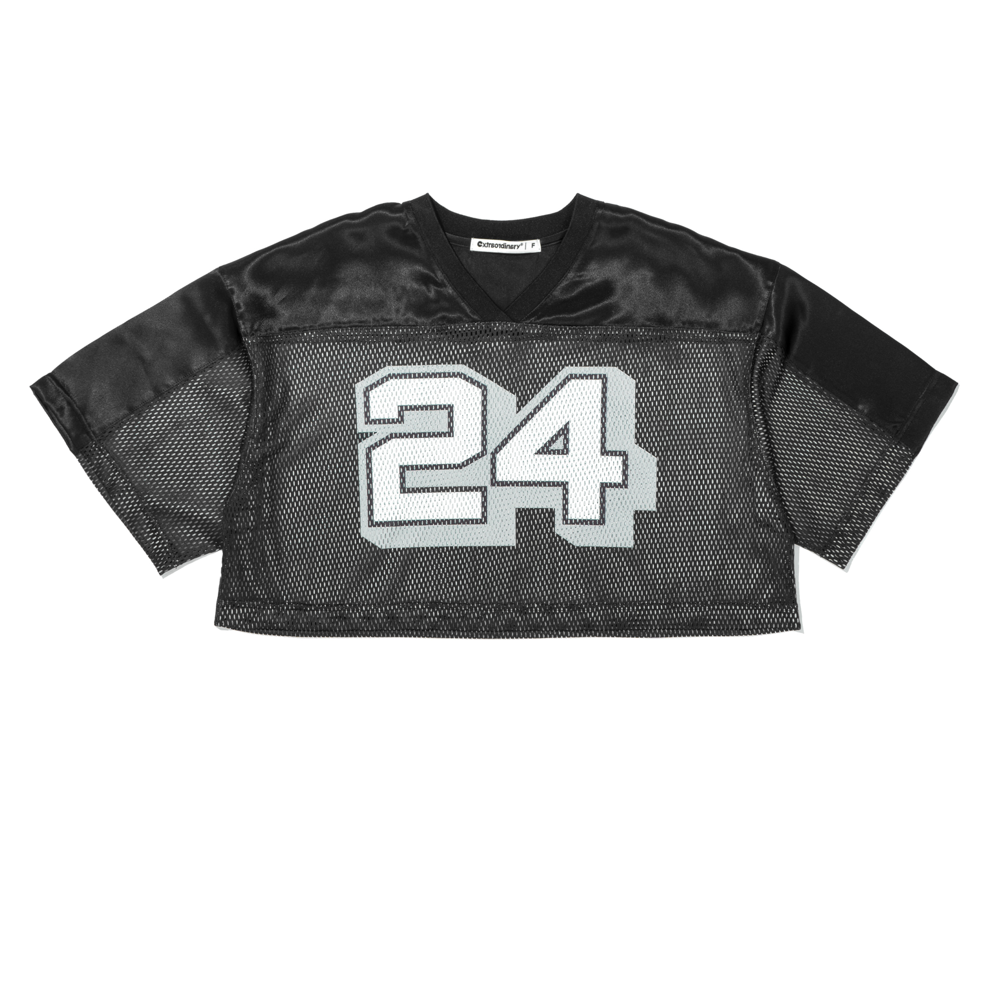 WOMEN MASH CROP JERSEY   BLACK