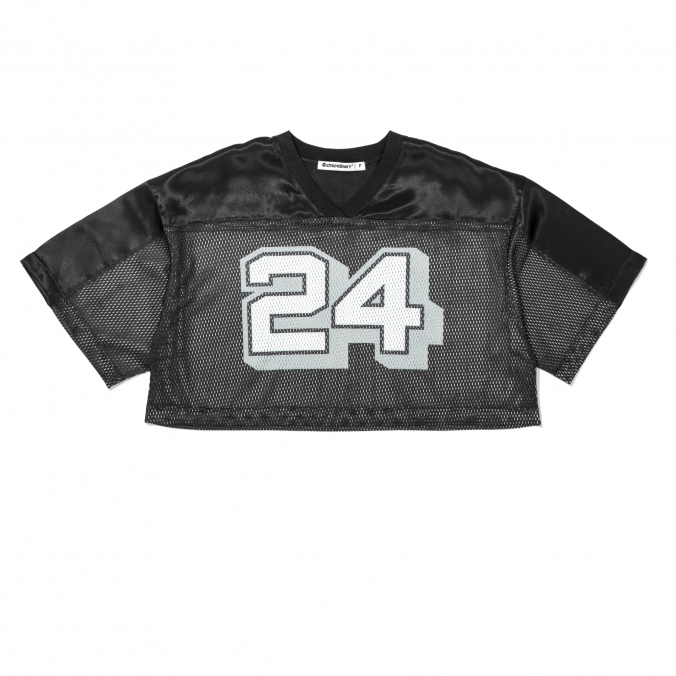 WOMEN MASH CROP JERSEY   BLACK