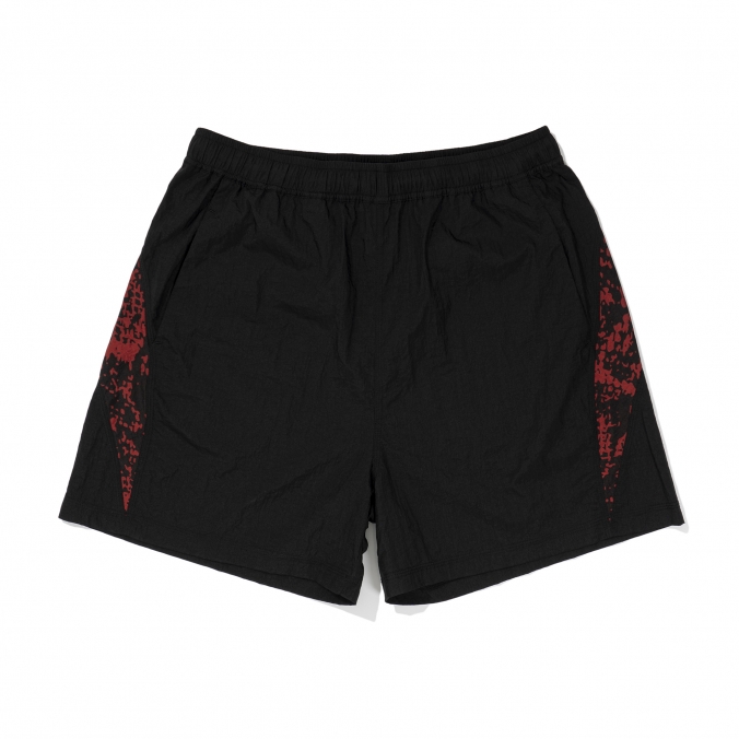 NYLON BLOCK SHORTS   RED