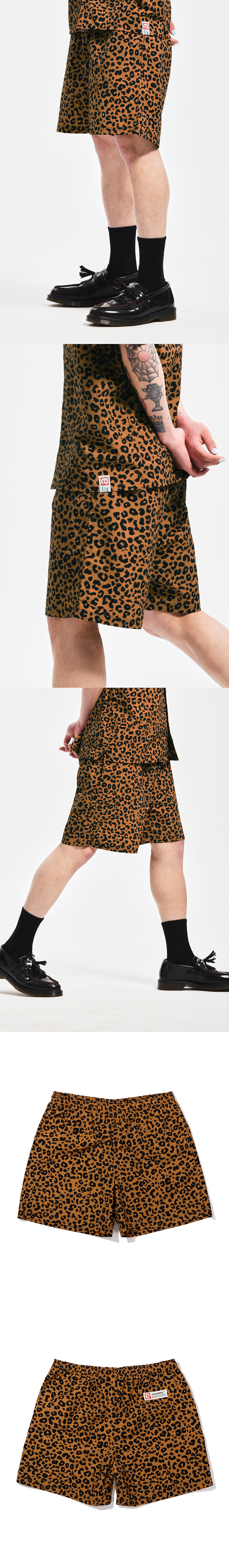 LEOPARD SHORTS   D/BEIGE