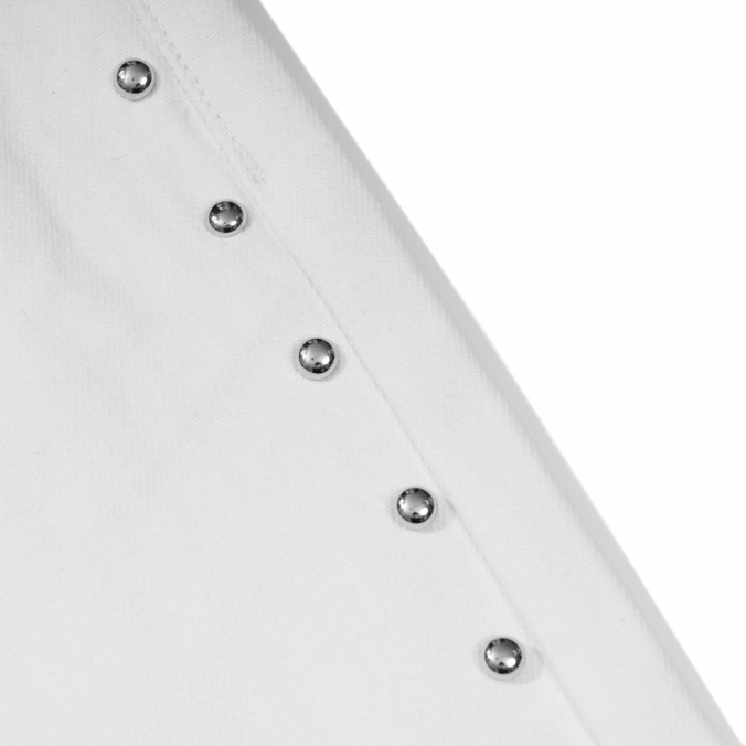 STUDS DENIM SHORTS   OFF WHITE