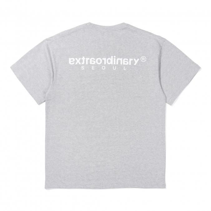 BASIC SMALL LOGO TEE   M/GREY