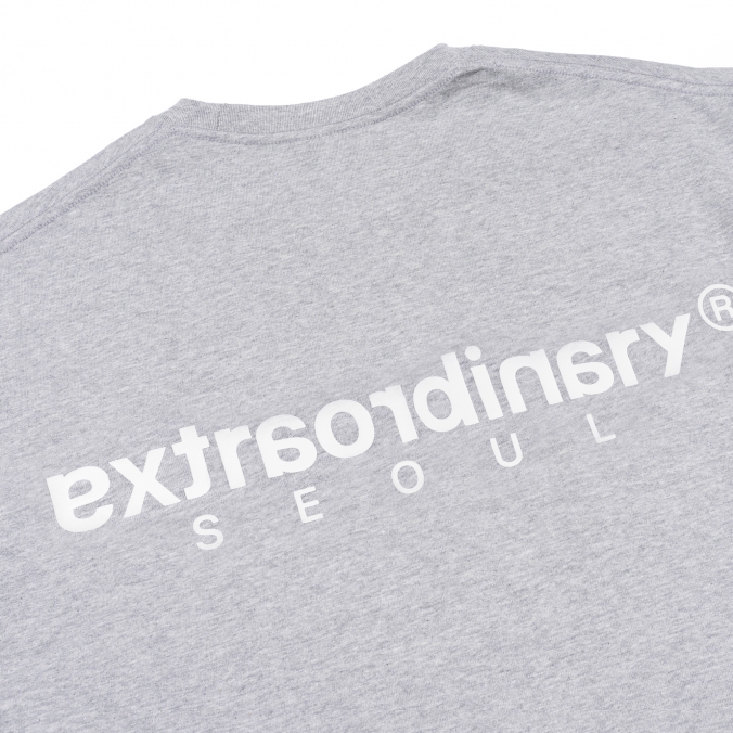 BASIC SMALL LOGO TEE   M/GREY