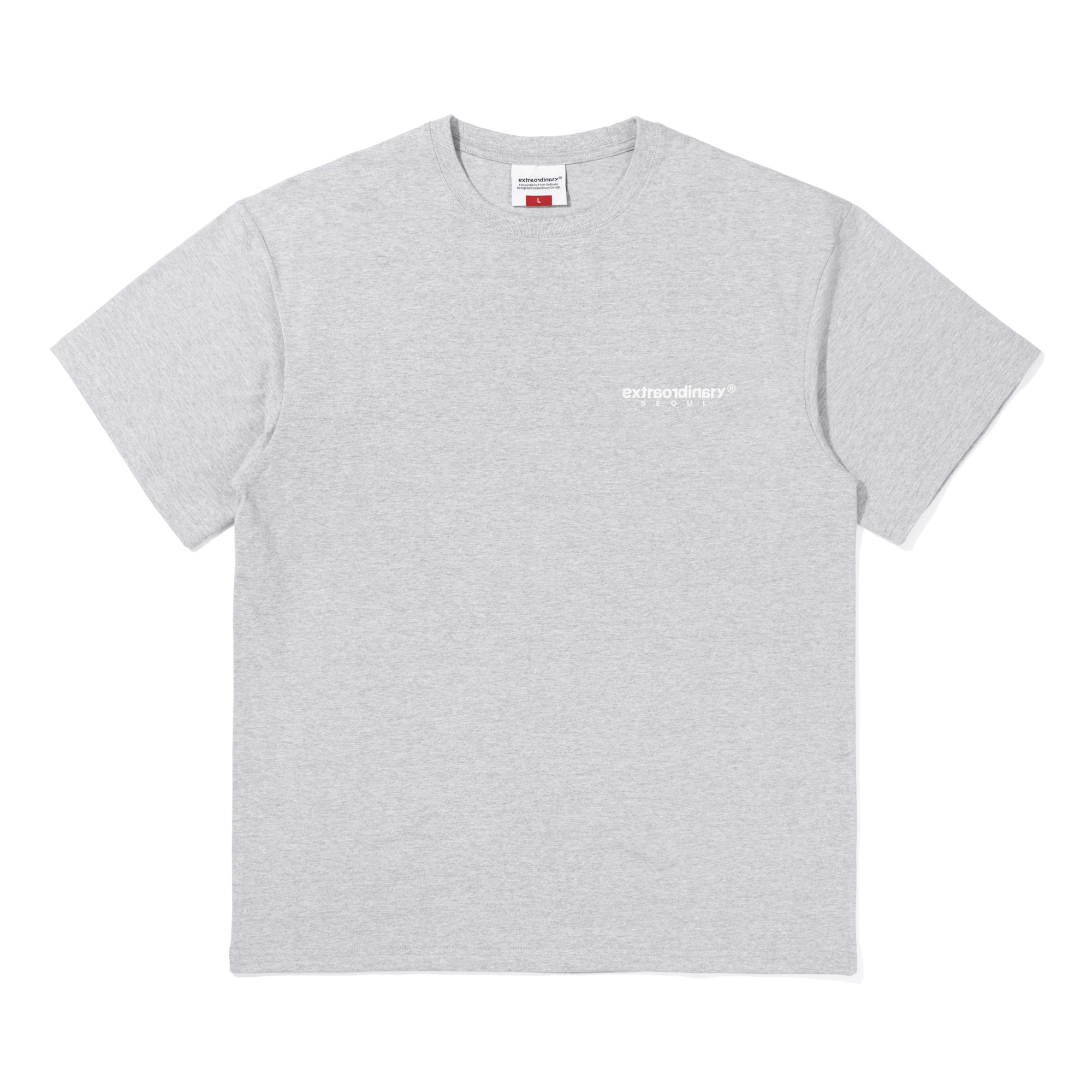 BASIC SMALL LOGO TEE   M/GREY