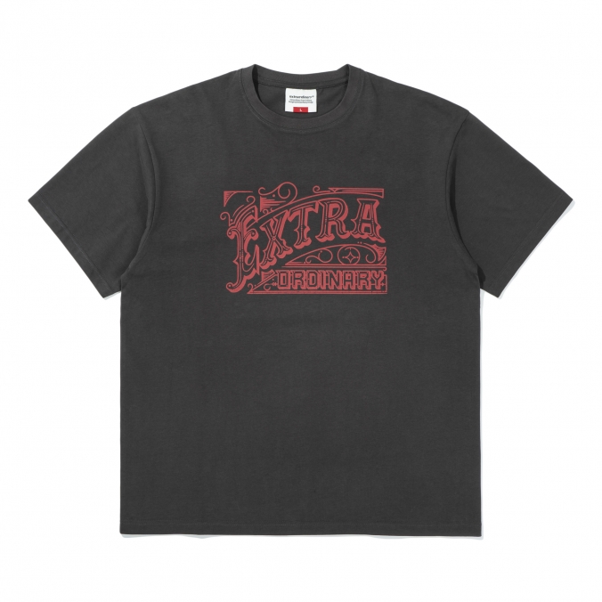 EX VINTAGE LOGO TEE   CHARCOAL