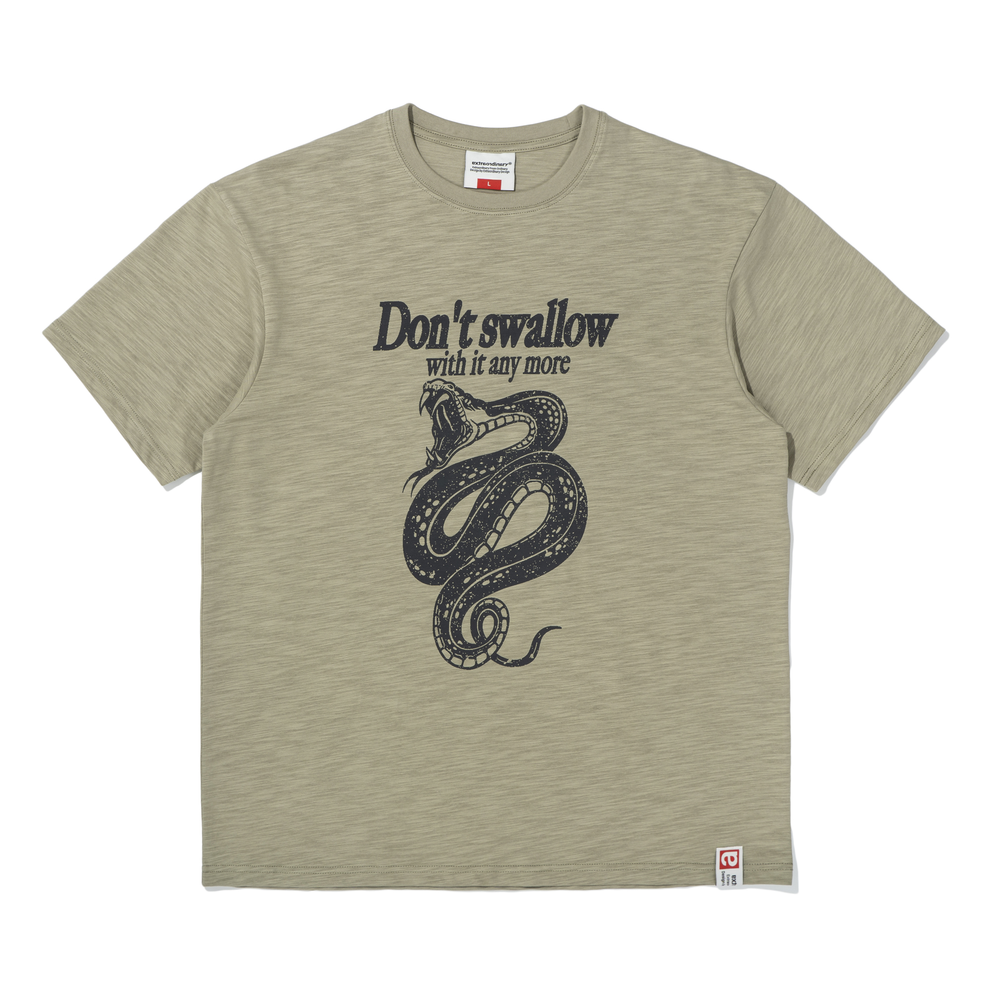 SNAKE SWALLOW TEE   BEIGE